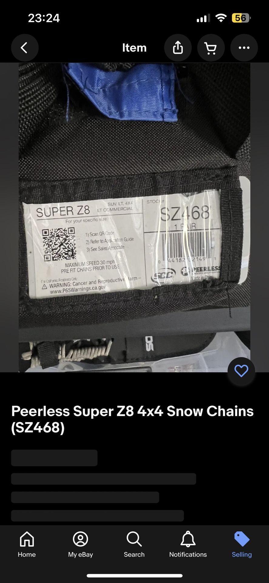 Peerless Super Z8 4x4 Snow Chains (SZ468)