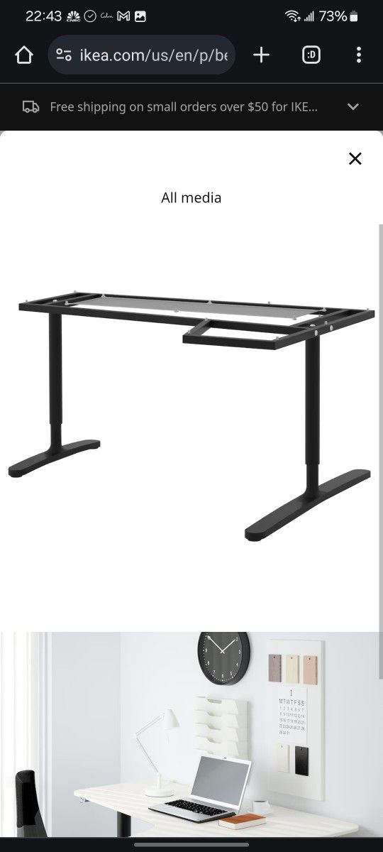 IKEA BEKANT
Underframe for corner table top, black