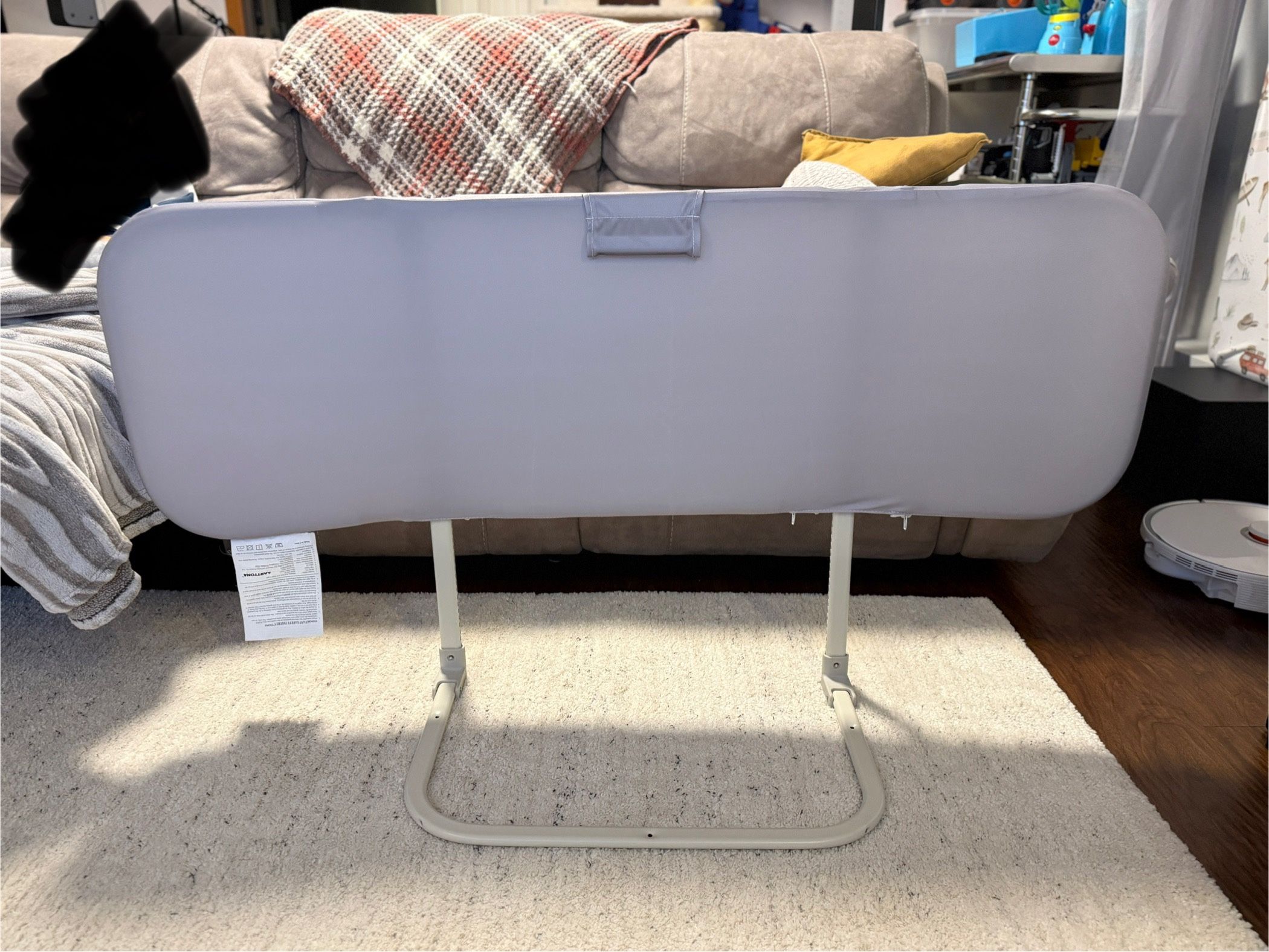 ARTTONA - Foldable Toddler Bed Rail with Night Light-48 inch