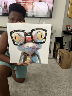 Frog poster With Glasses