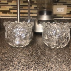 Set of Two Crystal Vases