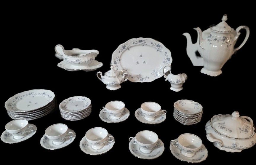 40 Piece Johann Haviland Blue Garland Fine China Set