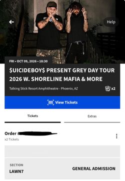 2 tickets - $UICIDE BOY$