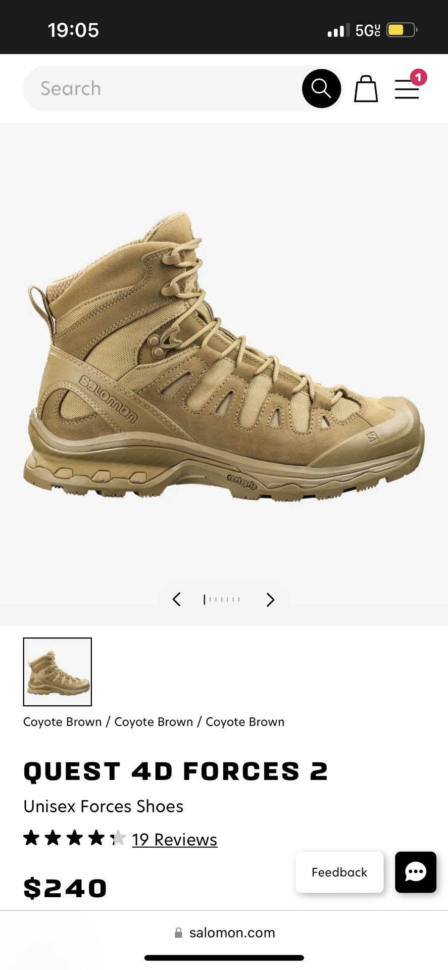 Salomon Quest 4D Forces 2 Boots