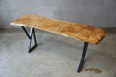 Live Edge Wood Desk Console Table Bar
