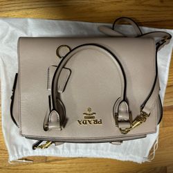 Prada 1BA164 Saffiano Soft Calf Two Way Crossbody Shoulder Hand Bag