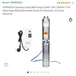 Submersible pump 4” Deep well NEW