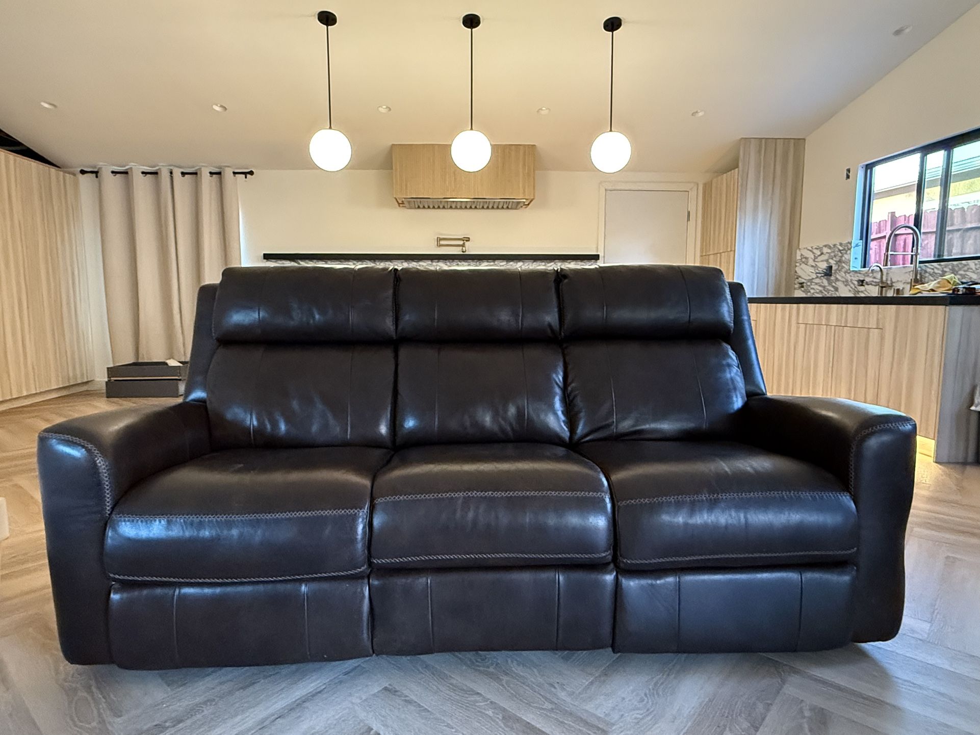 Leather Reclining Sofa