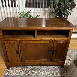 Tv Stand Cherry Red 100% Wood 