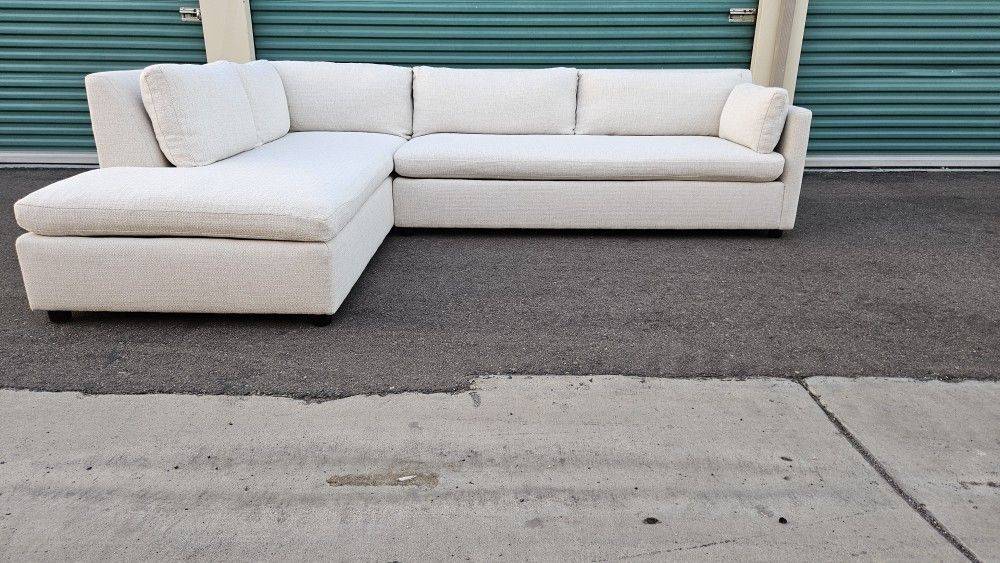 FREE DELIVERY!!! West Elm "Marin" 2pc White Sectional Couch ($2.8K Retail...50% OFF!!!)
