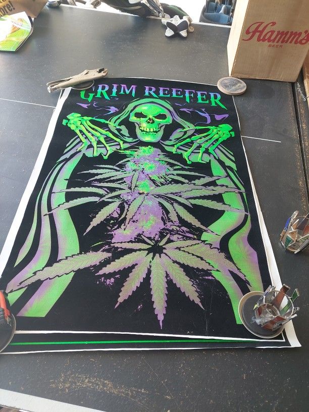 Grim Reefer Blacklight Poster