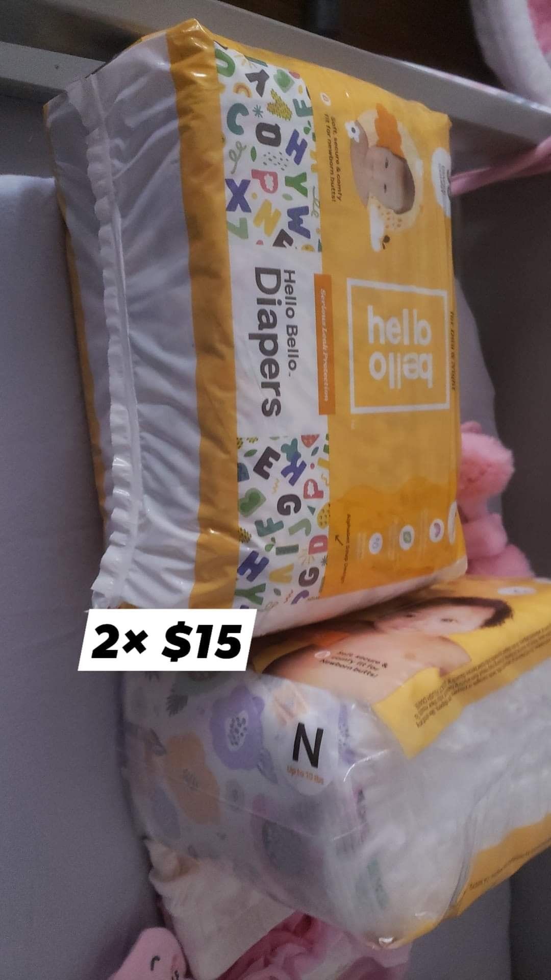 Newborn hello diapers