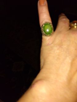 Gold  Jade Ring