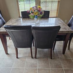 Marble Dining Table w/6 chairs