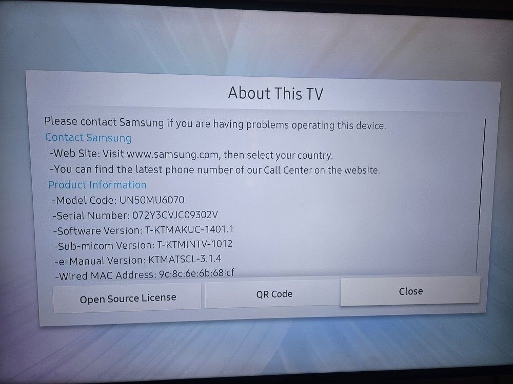 53" Samsung Smart TV