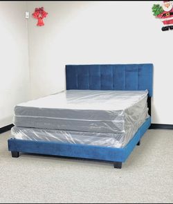 New Queen Bed + mattress ( free delivery 🚚)