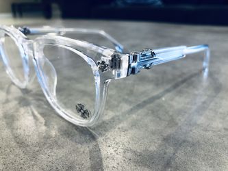 Chrome Anchor Hearts Glasses Clear Sunglasses Logo Stamps 