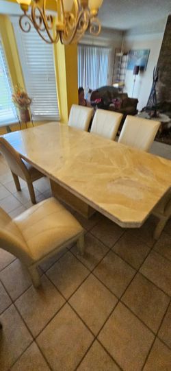 Marble Table With Chairs
