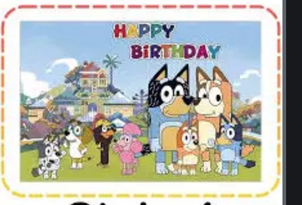 Bluey Birthday banner $10 Obo