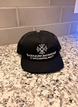 black Chrome Hearts trucker hat