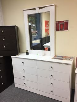 White Dresser with mirror
