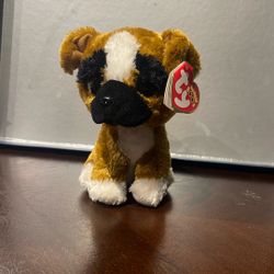 Ty Beanie Boos Brutus The Boxer Dog Plush 6 Inch w/Tag