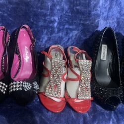3 Pairs High Heel Shoes 