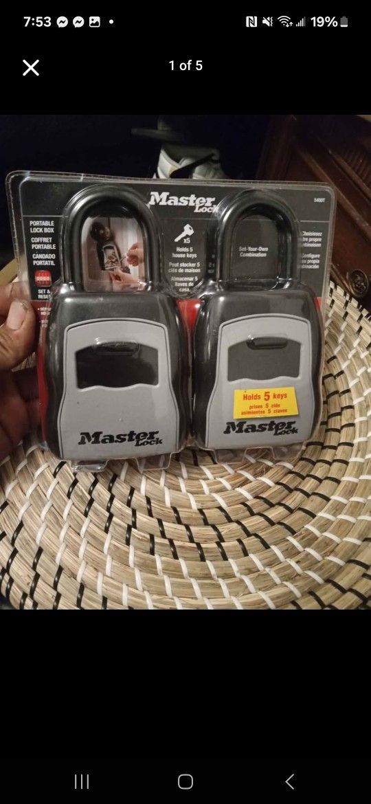 Master Key Lock Box One Pair Set New