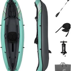  Hydro Force Inflatable Kayak Set | Includes Seat, Paddle, Hand Pump, Storage Carry Bag | Great for Adults, Kids and Families 1 person Ventura Elite