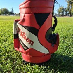 Wilson Vintage Fat Shaft Mini Staff Golf Bag Den Caddy Trash Can...  Asking $ 30.00 