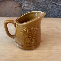 Vintage 1950s Franciscan Gladding McBean Wheat Harvest Brown Creamer