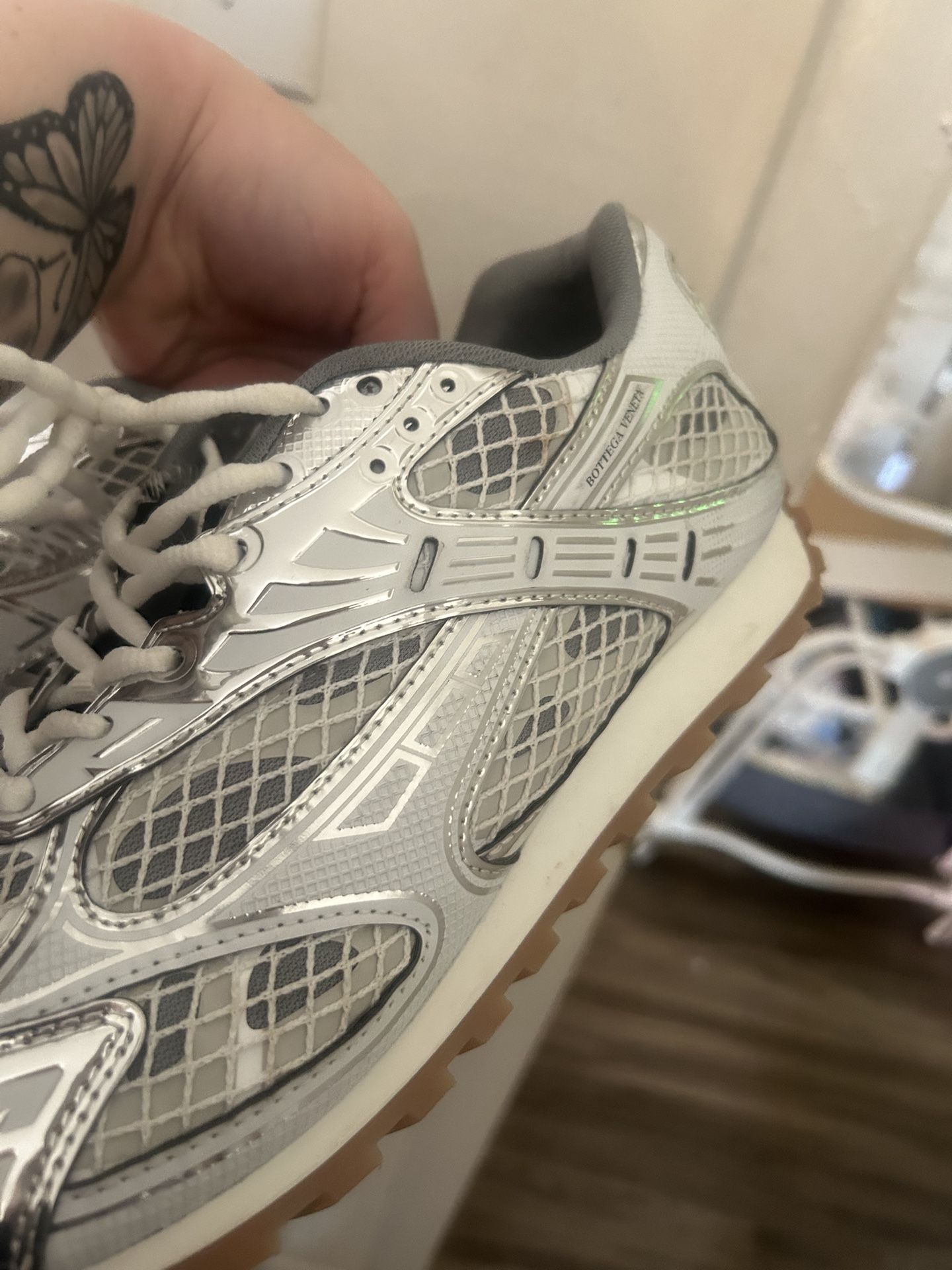 Silver Bottega Veneta Size 42