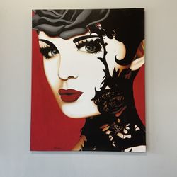 Hand Painted Tattoed Women Paintings Art BLOWOUT 