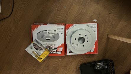 Two back rotors and brakes  premium set
