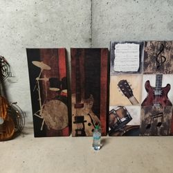 Guitar Themed Decor Set