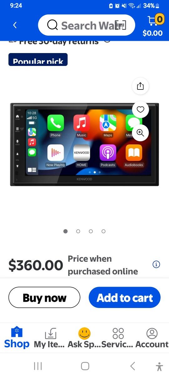 Kenwood Touch Screen Radio 