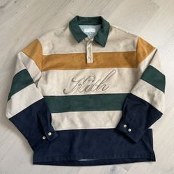 Kith Rugby Shirt Micro Suede Size L Brand New No Tags