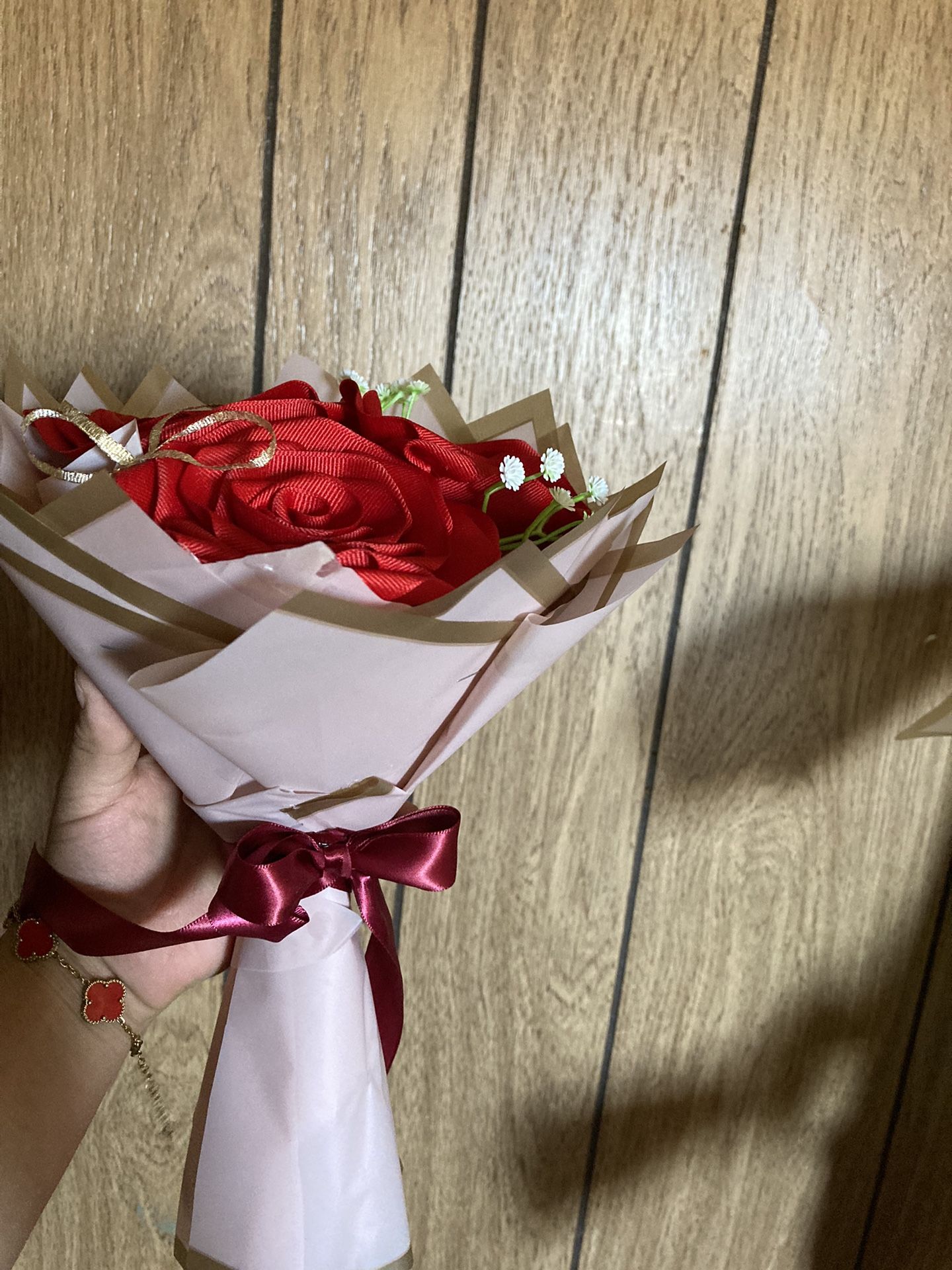 Roses bouquet Eternal rouses Ribbon rouses