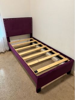 Purple Velvet Twin Bed Frame