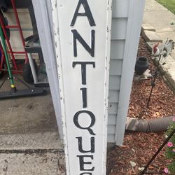 Vintage Antiques Metal Sign