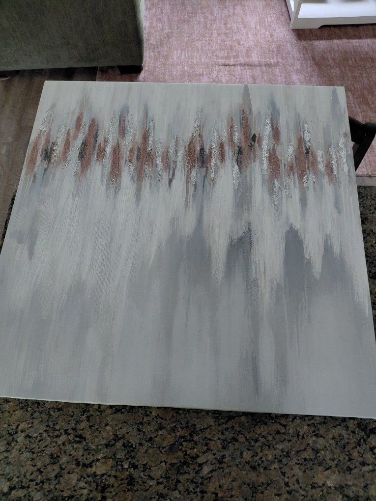 DRIPPING SILVER CANVAS PRINT