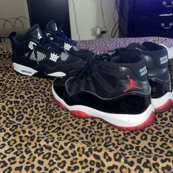 Jordan 4 White Thunder And Jordan Bred 11’s