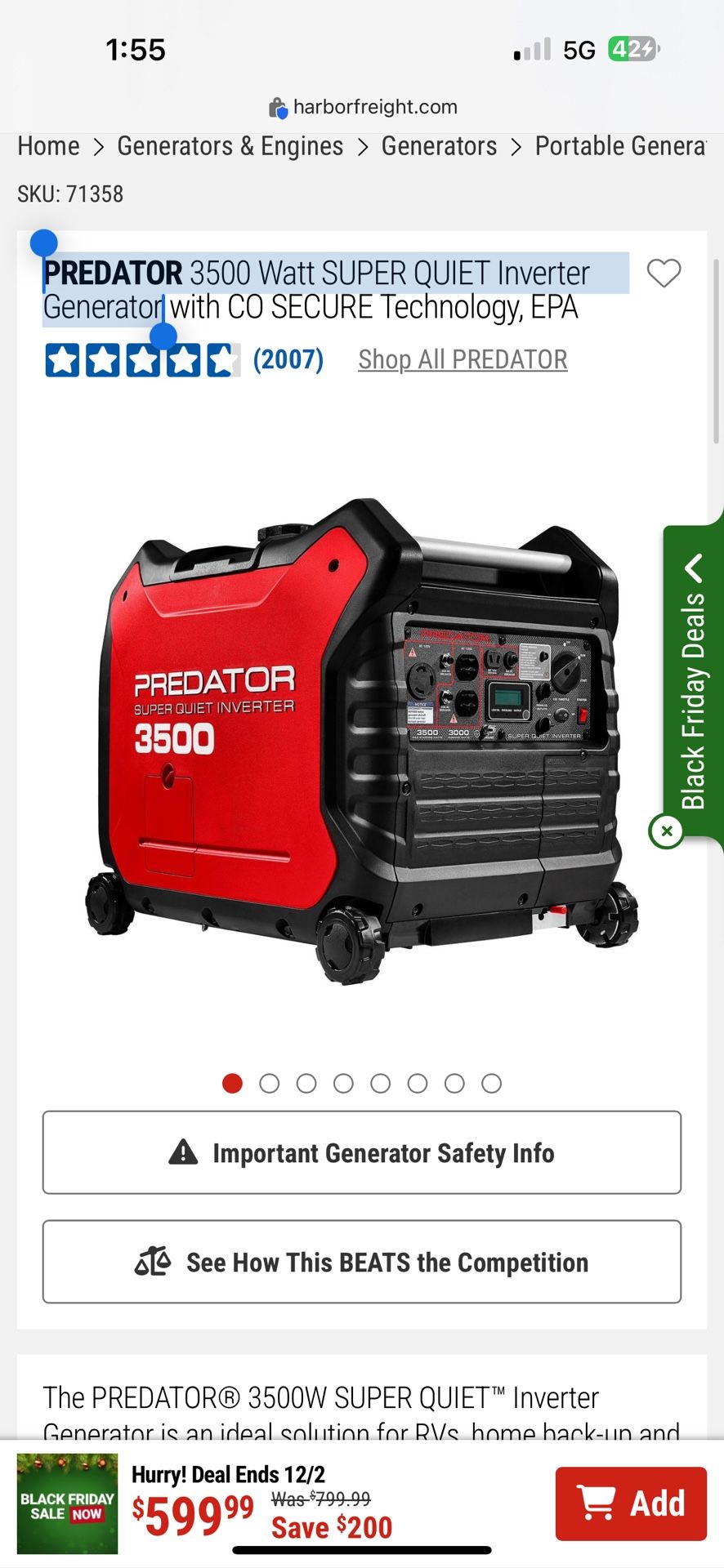 Generator And 5x8 Trailer $1100 Together 