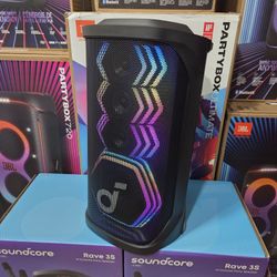 AI Karaoke party rechargeable Speaker with two wireless microphones included.