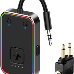 new 2024 Upgraded Pro Airplane Bluetooth 5.4 Transmitter for All Headphones, aptX LL, Supports 2 Headphones/AirPods, Wireless Audio Adapter for in-Fli