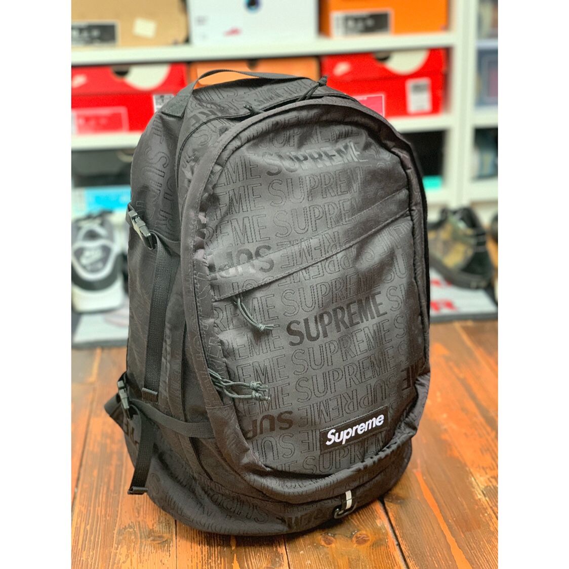 SS19 Black Supreme backpack *great condition*