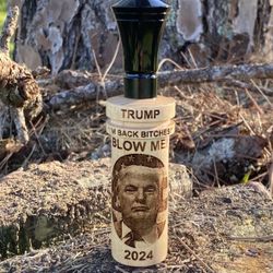 Trump “I’m back” Custom Maple Duck Call with Echo Double Reed Insert