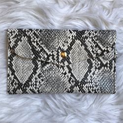 Faux snakeskin clutch/mini purse with wristlet