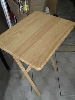 14 1/2” W X 19” L Wooden TV Table