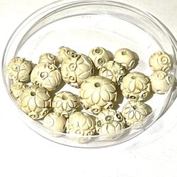 Lot Of Cinnabar/Lacquered Beads